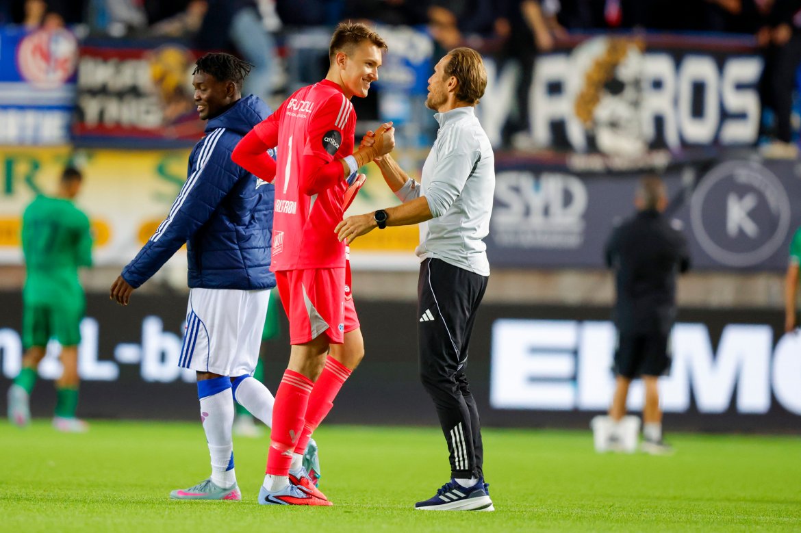 Etter seieren mot Vålerenga på Aker Stadion i 2025. Foto: Svein Ove Ekornesvåg / NTB