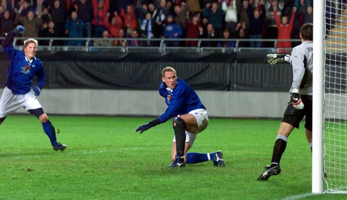 Champions League Molde-Olympiakos.Fotballspiller Andreas Lund. Spiss i Molde Fotball klubb.
Foto: Aftenposten