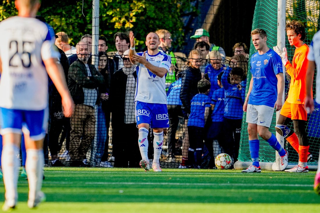 Veton Berisha ikke helt fornøyd på Grefsen. Foto: Beate Oma Dahle / NTB