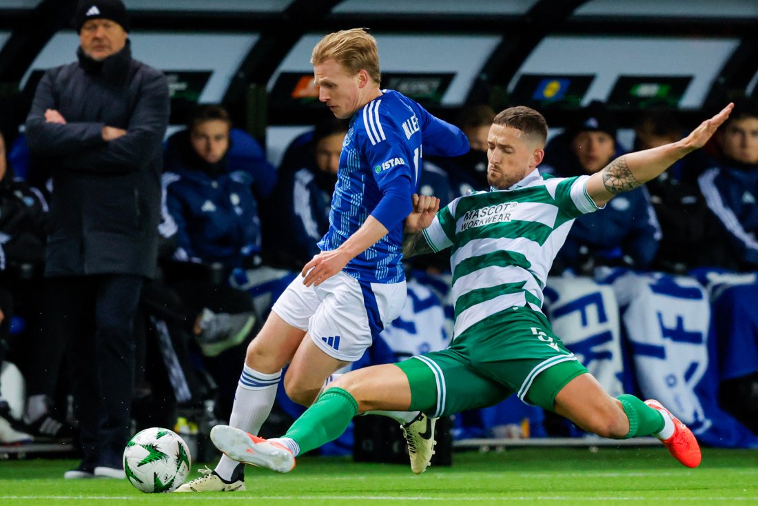 Mats Møller Dæhli i aksjon mot Shamrock Rovers på Aker Stadion. Foto: Svein Ove Ekornesvåg / NTB