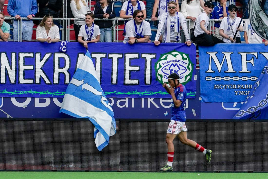 Filip Thorvaldsen løp fra moldeforsvaret og sørget for 1-1. Foto: Jonas Been Henriksen / NTB