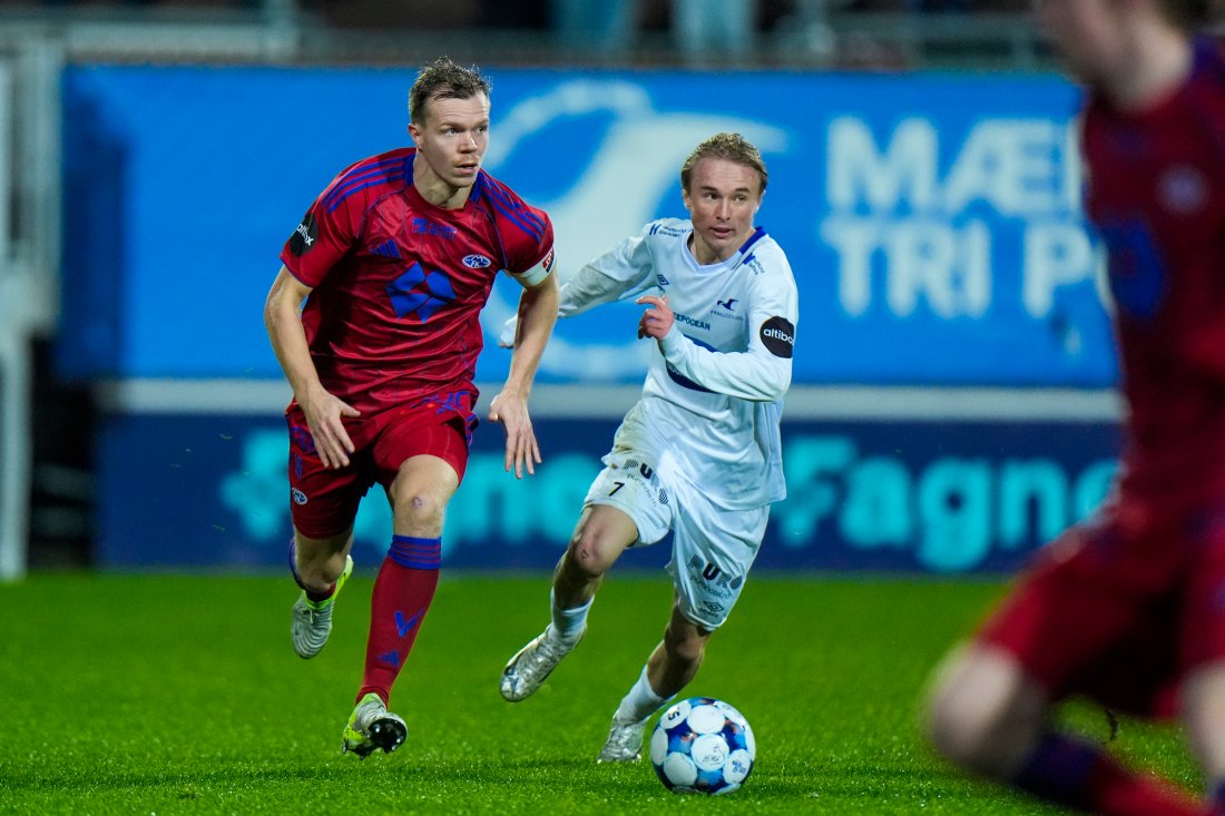 Kaptein Eirik Haugan og resten av forsvaret hadde full kontroll bakover. Foto: Jan Kåre Ness / NTB