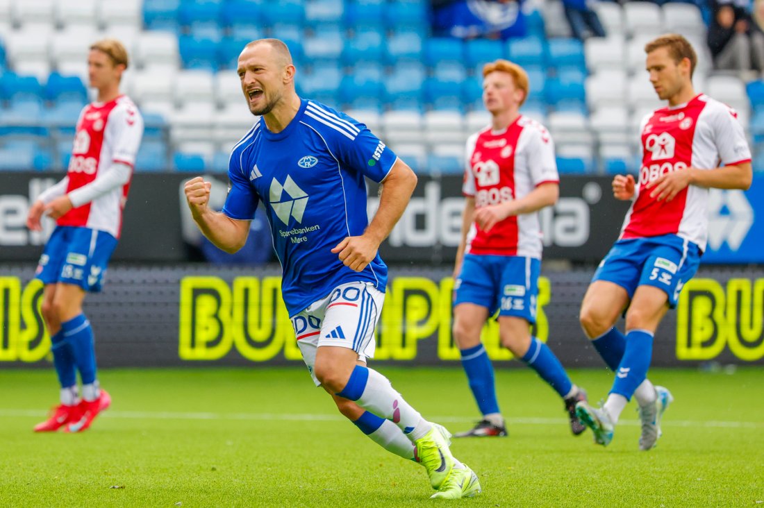 Veton Berisha skaffet ny spenning med scoring på straffesparket. Foto: Svein Ove Ekornesvåg / NTB