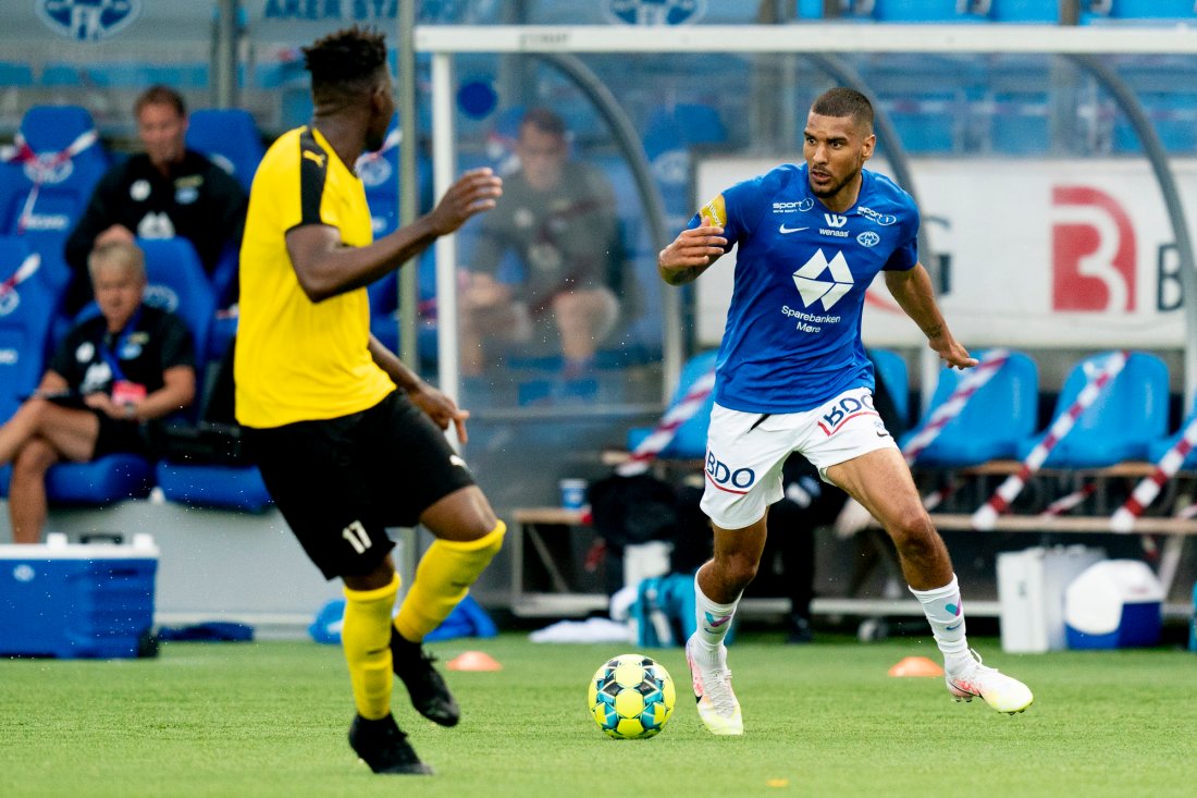 Ohi Omoijuanfo i mesterliga-kvalifiseringen mot finske KuPS i 2020. Foto: Fredrik Hagen / NTB