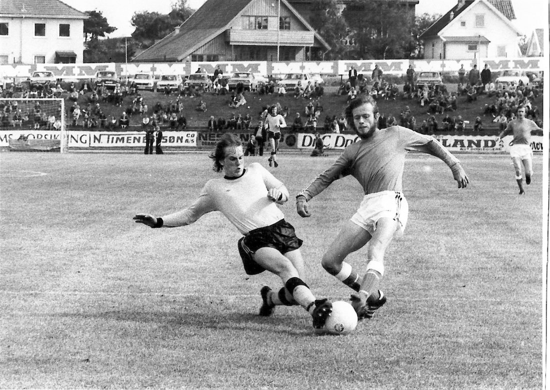 Stein Olav Hestad i kamp mot Start i 1975.