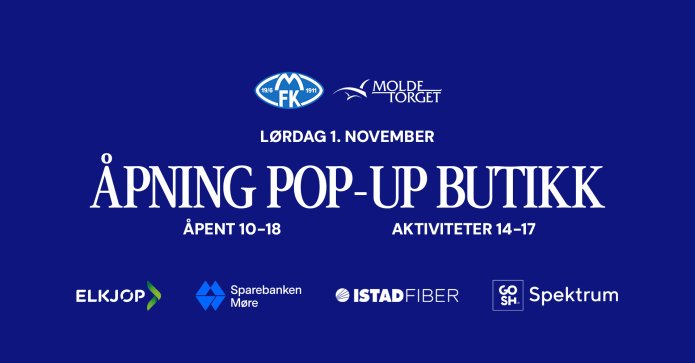 Vi åpner pop-up butikk på MoldeTorget!
